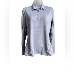 Ladies Slazenger Long Sleeve Golf 1/4 Zip Thumbholes Pullover, Size Medium